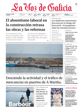 Cover of La Voz de Galicia (Viveiro)