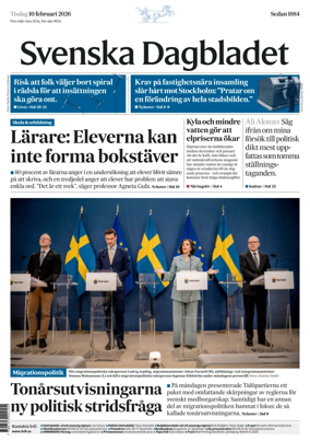 Cover of Svenska Dagbladet