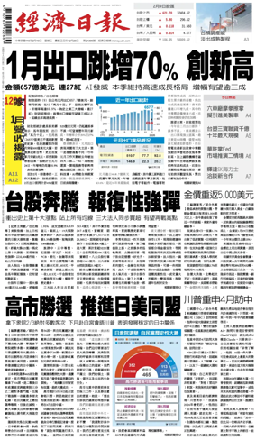 Cover of Economic Daily News (Taiwan)