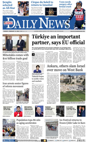 Cover of Hurriyet Daily News & Economic Review