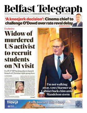 Cover of Belfast Telegraph