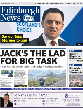 Cover of Edinburgh Evening News