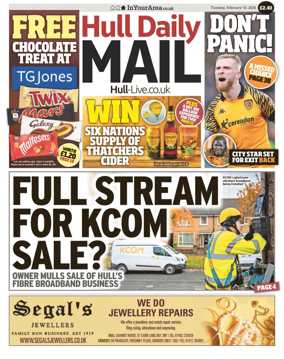 Cover of Hull Daily Mail