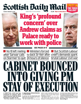 Cover of Scottish Daily Mail