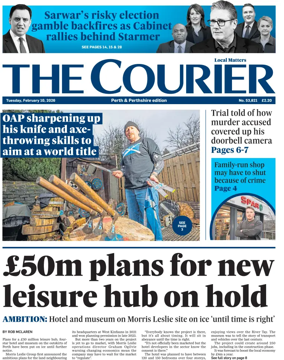 Cover of The Courier & Advertiser (Perth and Perthshire Edition)