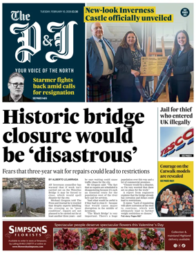 Cover of The Press and Journal (Inverness Highlands and Islands)