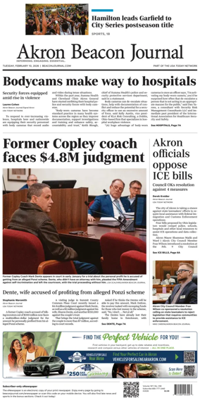 Cover of Akron Beacon Journal
