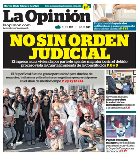 Cover of La Opinion