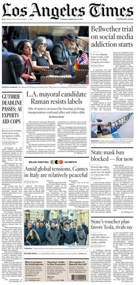 Cover of Los Angeles Times
