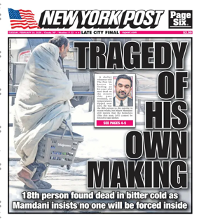 Cover of New York Post