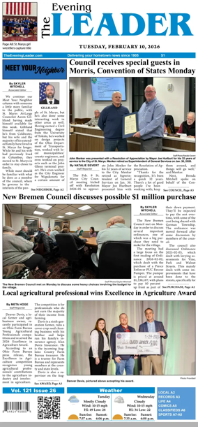 Cover of The Evening Leader