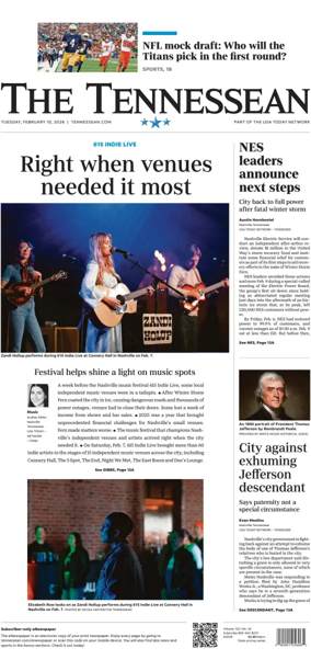 Cover of The Tennessean