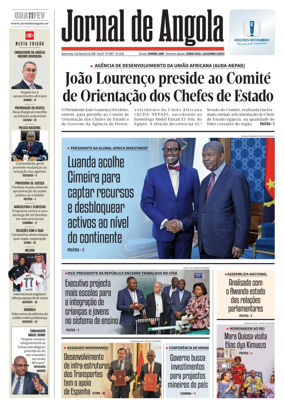 Cover of Jornal de Angola