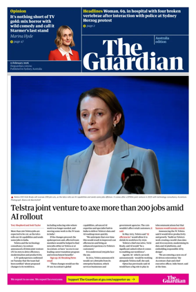 Cover of The Guardian Australia