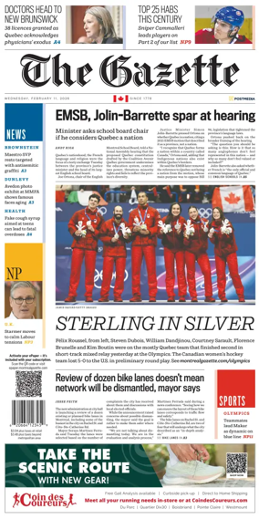 Cover of Montreal Gazette