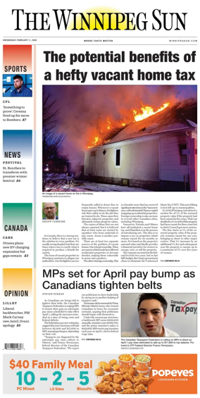Cover of Winnipeg Sun