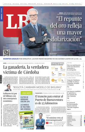 Cover of La Republica (Colombia)
