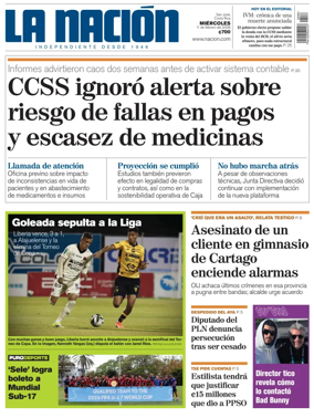 Cover of La Nacion (Costa Rica)