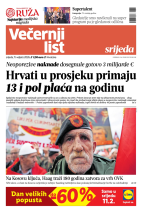 Cover of Vecernji list - Hrvatska