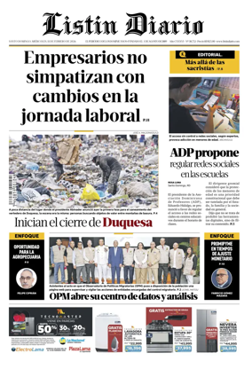 Cover of Listin Diario