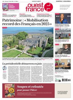 Cover of Ouest-France (Quimperle Concarneau)