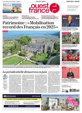 Cover of Ouest France (Saint-Malo)
