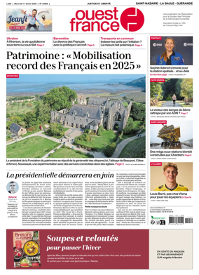 Cover of Ouest France (Saint-Nazaire La Baule Guerande)