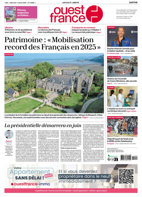 Cover of Ouest France (Sarthe)