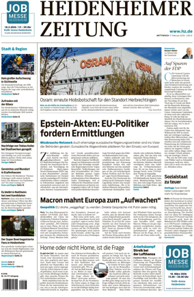 Cover of Heidenheimer Zeitung