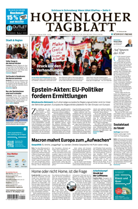 Cover of Hohenloher Tagblatt