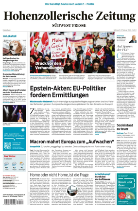 Cover of Hohenzollerische Zeitung