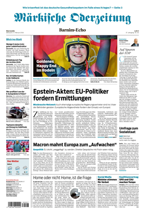 Cover of Markische Oderzeitung Eberswalde