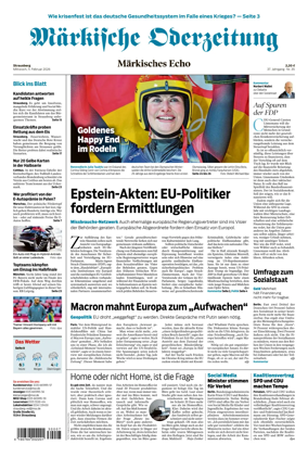 Cover of Markische Oderzeitung Strausberg