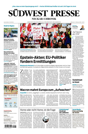 Cover of SUDWEST PRESSE - Neckar-Chronik