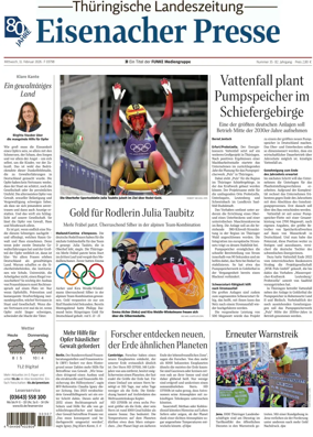 Cover of Thuringische Landeszeitung (Eisenach)