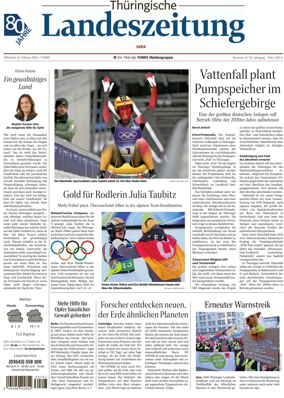 Cover of Thuringische Landeszeitung (Gera)