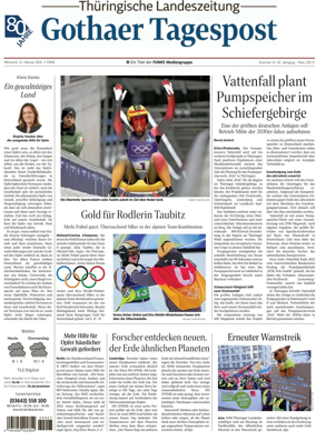 Cover of Thuringische Landeszeitung (Gotha)