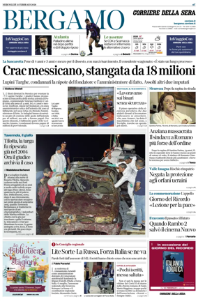 Cover of Corriere della Sera (Bergamo)