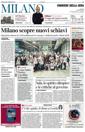 Cover of Corriere della Sera (Milano)