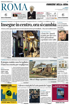 Cover of Corriere della Sera (Roma)