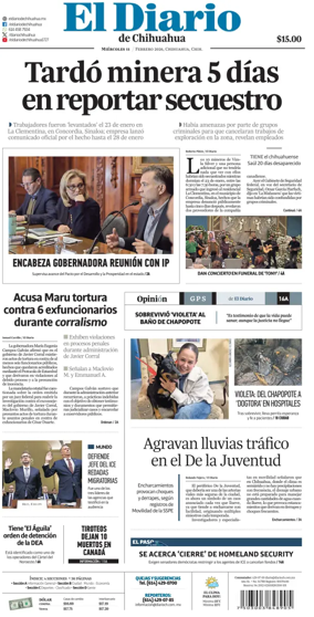 Cover of El Diario de Chihuahua