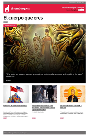 Cover of Sin Embargo Opinion