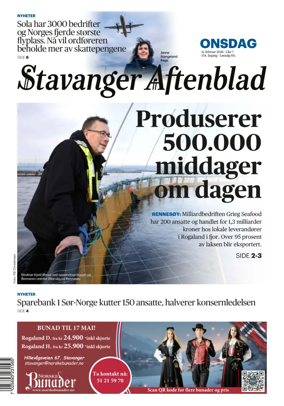 Cover of Stavanger Aftenblad