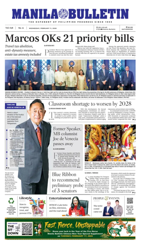 Cover of Manila Bulletin
