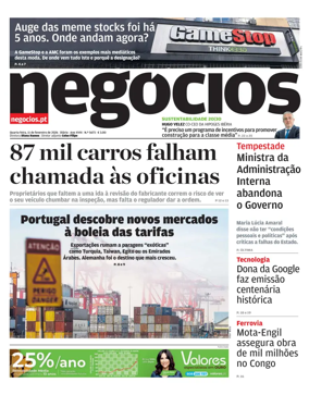 Cover of Jornal de Negocios