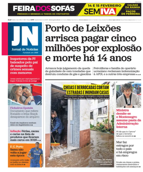 Cover of Jornal de Noticias