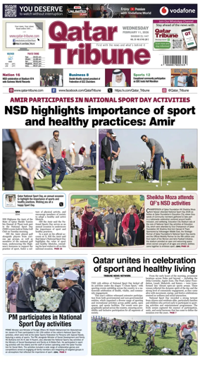 Cover of Qatar Tribune