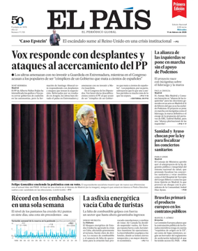 Cover of EL PAIS primera edicion