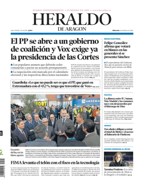 Cover of Heraldo de Aragon