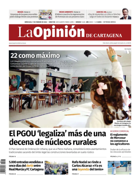 Cover of La Opinion de Murcia (Cartagena)